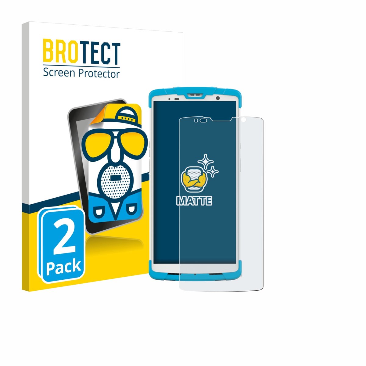 BROTECT - Screenprotector voor Newland SD55 Lynx MD - Folie Beschermfolie matte 2 Stuks