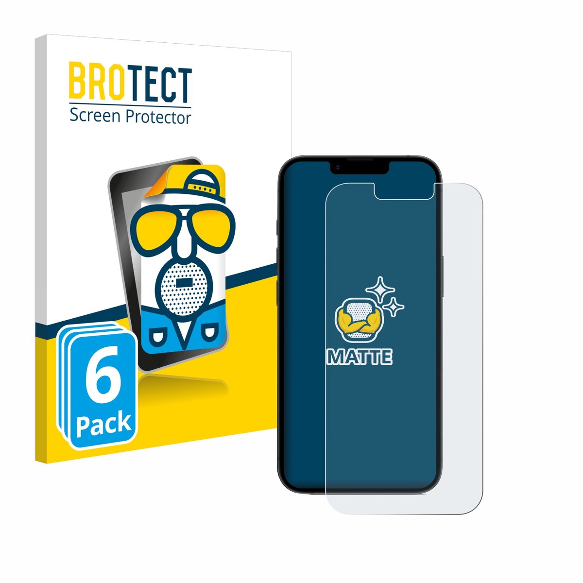 BROTECT - Screenprotector voor Apple iPhone 16e / 17e - Folie Beschermfolie matte 6 Stuks