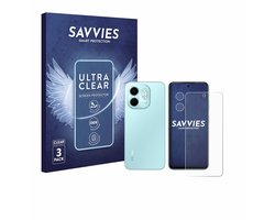 Savvies - Screenprotector voor Infinix Smart 9 (Voor+Camera) - Folie Beschermfolie transparant 6 Stuks