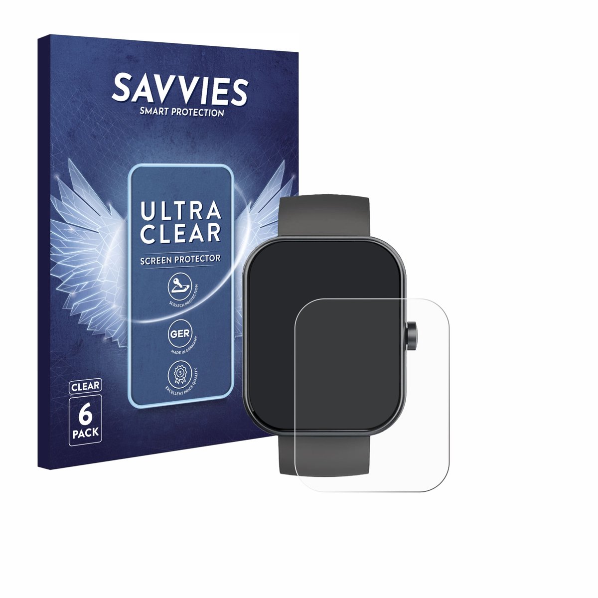 Savvies - Screenprotector voor zakotu Y66 1.96" - Folie Beschermfolie transparant 6 Stuks