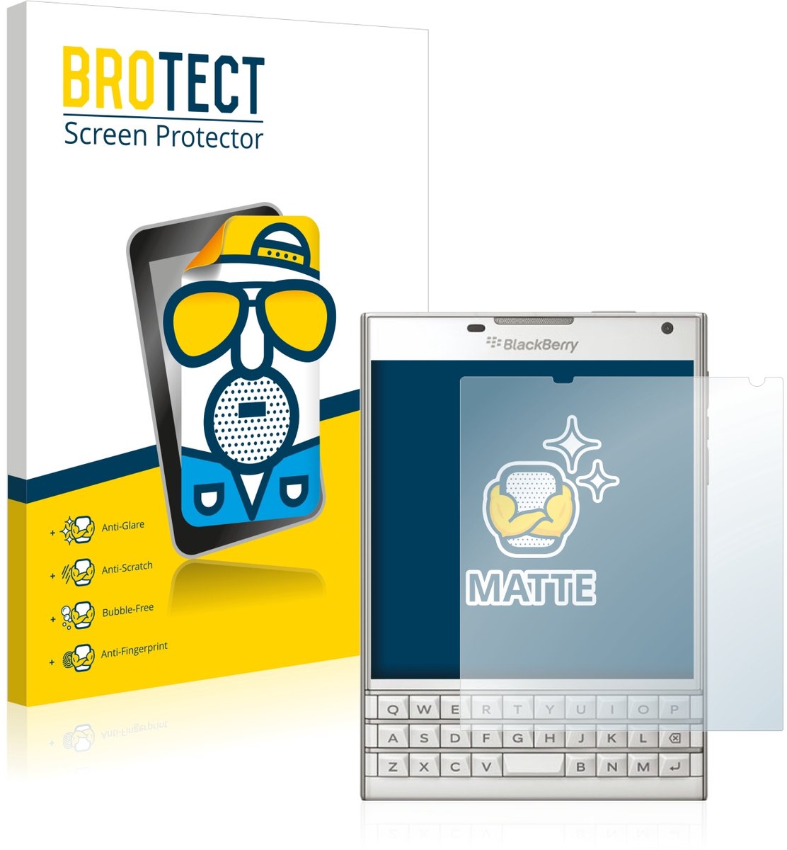 BROTECT - Screenprotector voor BlackBerry Passport - Folie Beschermfolie matte 2 Stuks