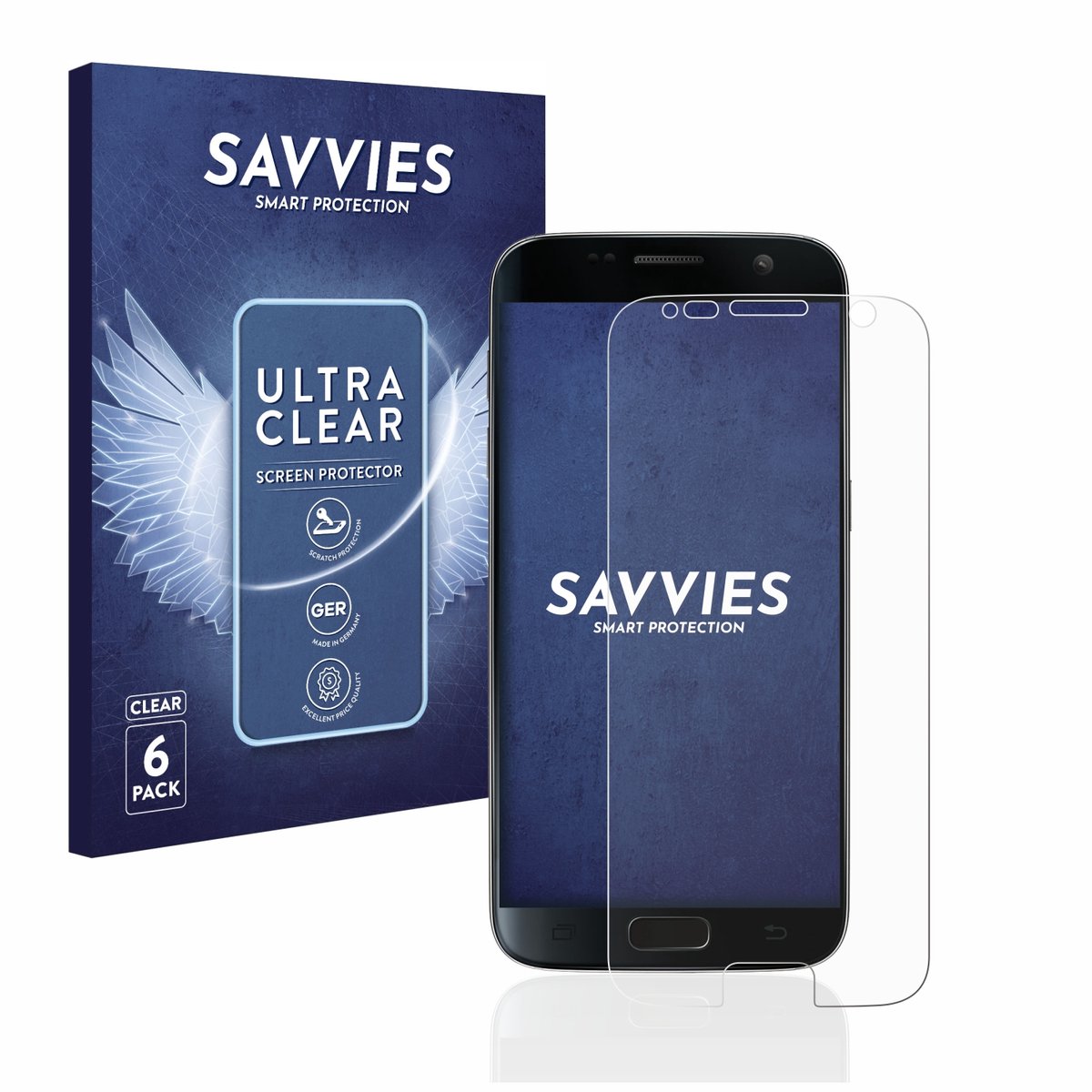 Savvies - Screenprotector voor Samsung Galaxy S7 - Folie Beschermfolie transparant 6 Stuks