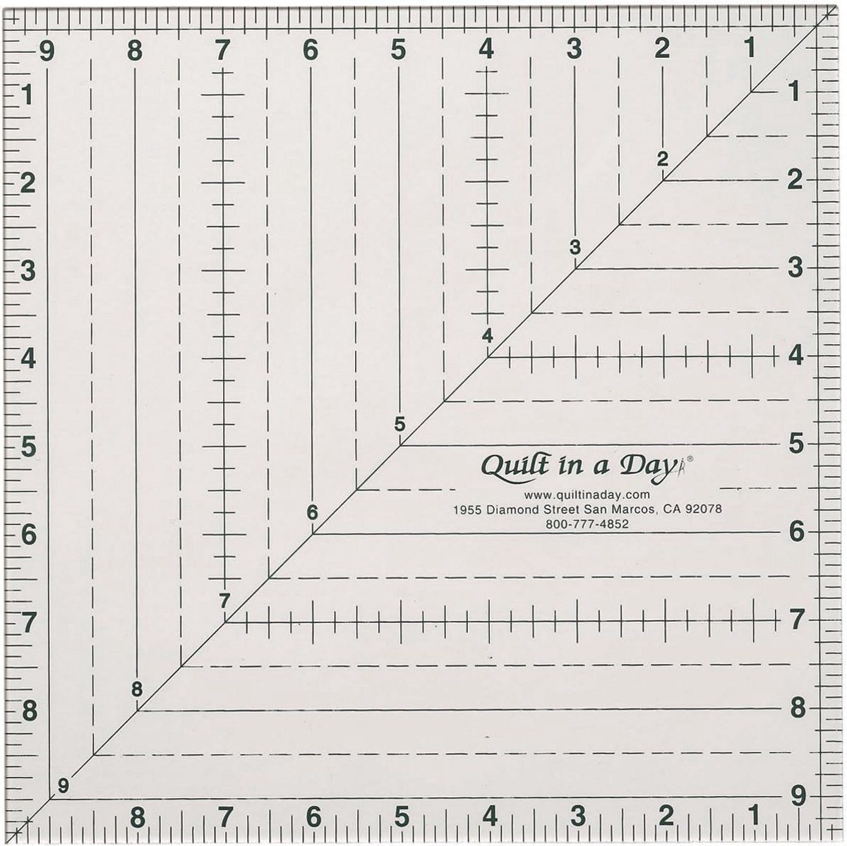 Vierkante Quilt Liniaal 9,5 Inch - Precisie Meetinstrument voor Quilten en Patches