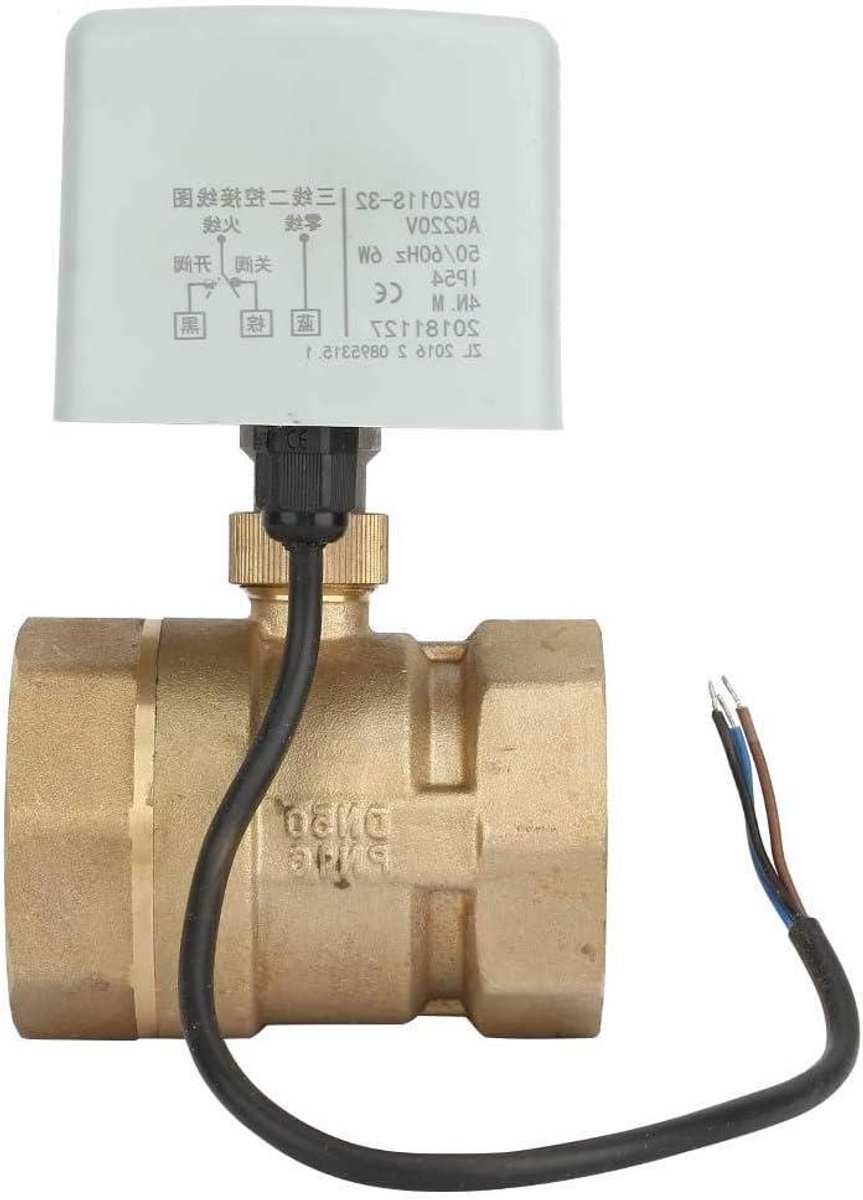 Allecto- Elektrische kogelkraan AC 220V - 2-weg - Gemotoriseerde DN50 2 inch - Geschikt voor - Zilverkleurig - Automatische afsluiter - Waterregelaar.