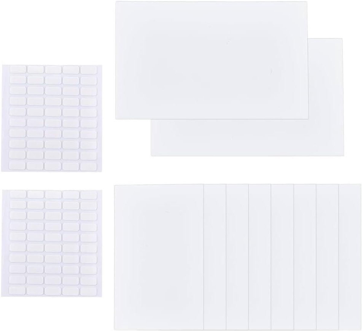 Allecto- Wandplaatset - Wandgaten - Kunststof - Afdekplaat - 13 cm - Dubbelzijdig - Plakband - Stofdicht - 10 Platen - Geschikt voor DIY - Wit