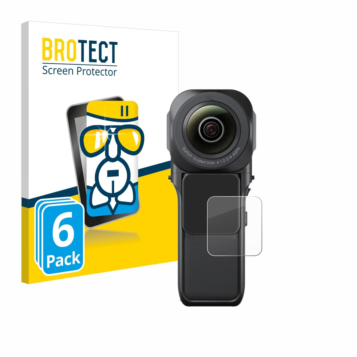 Screenprotector 6 Stuks voor Insta360 One RS 1-Zoll 360 Beschermglas transparant