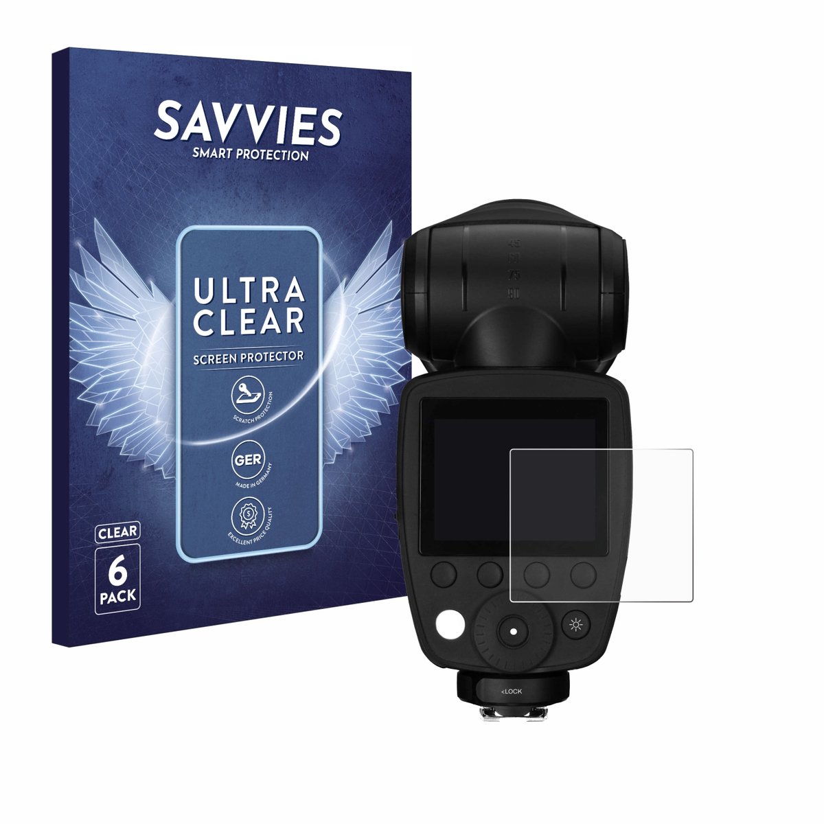 Savvies - Screenprotector voor Profoto A10 - Folie Beschermfolie transparant 6 Stuks