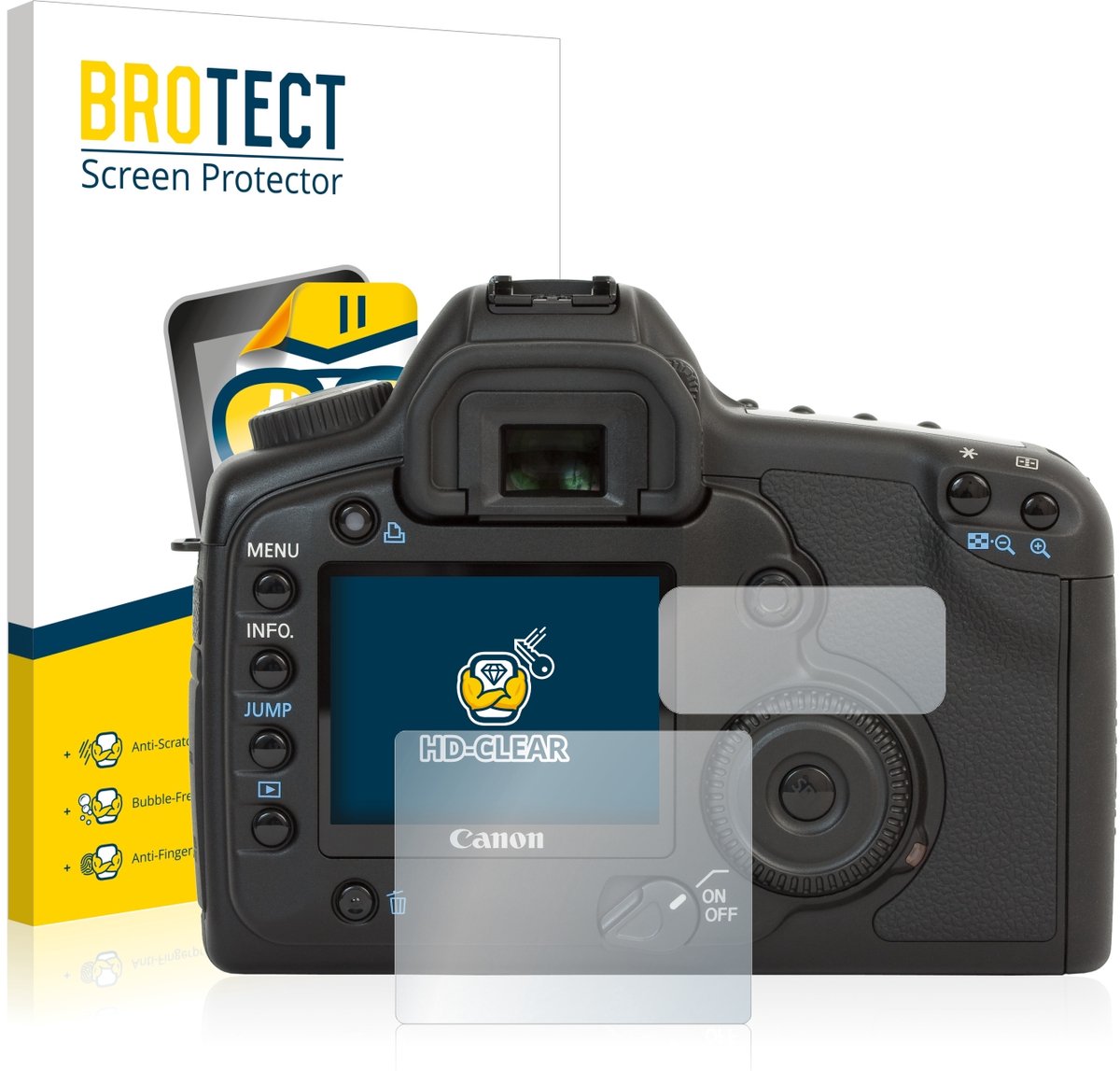 BROTECT - Screenprotector voor Canon EOS 5D - Folie Beschermfolie transparant 2 Stuks