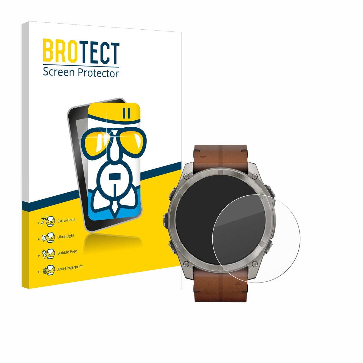 Screenprotector voor Garmin Fenix 8 AMOLED (51 mm) Beschermglas transparant