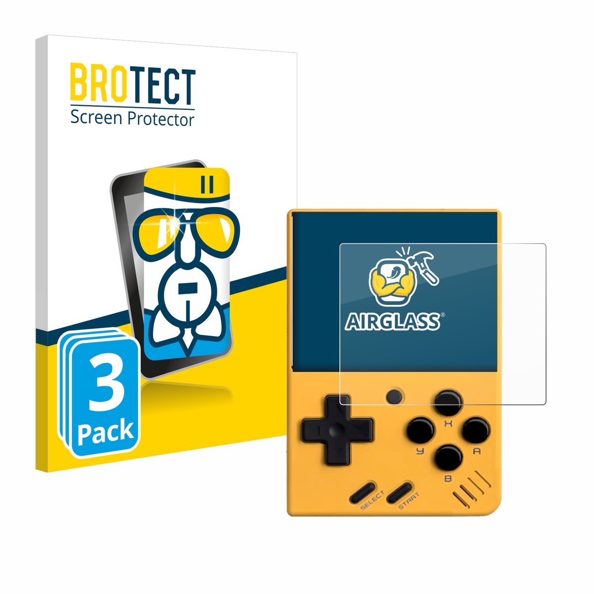 Screenprotector 3 Stuks voor Miyoo Mini V4 Beschermglas transparant