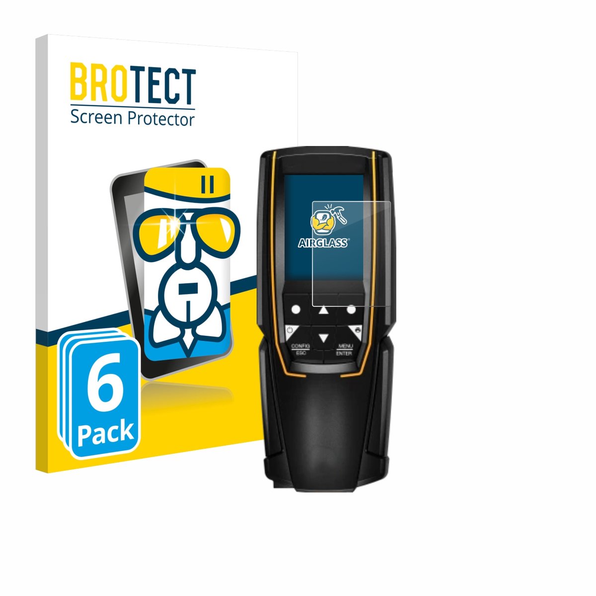 Screenprotector 6 Stuks voor Testo 310 (2. Gen.) Beschermglas transparant