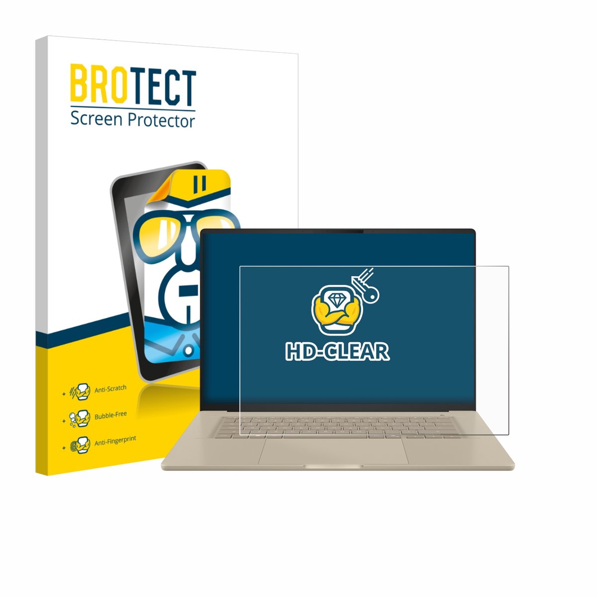 BROTECT - Screenprotector voor ASUS ZenBook A16 UX3607 - Folie Beschermfolie transparant