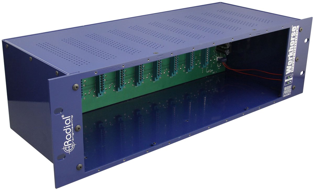 Radial Workhorse Powerhouse 500-er Rack, 10 Slots, 19" 5HE - Rack voor 500-module