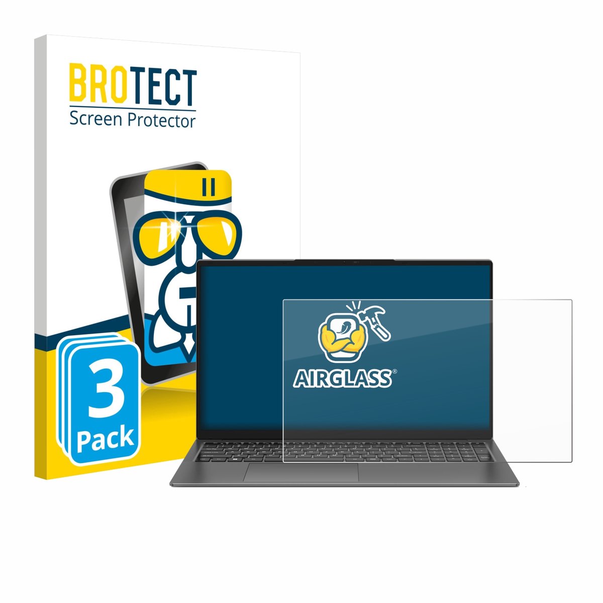 Screenprotector 3 Stuks voor Teclast F17 Plus Beschermglas transparant