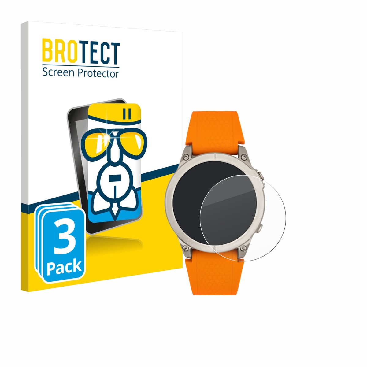 Screenprotector 3 Stuks voor Watchmark GPS WATCH Beschermglas transparant