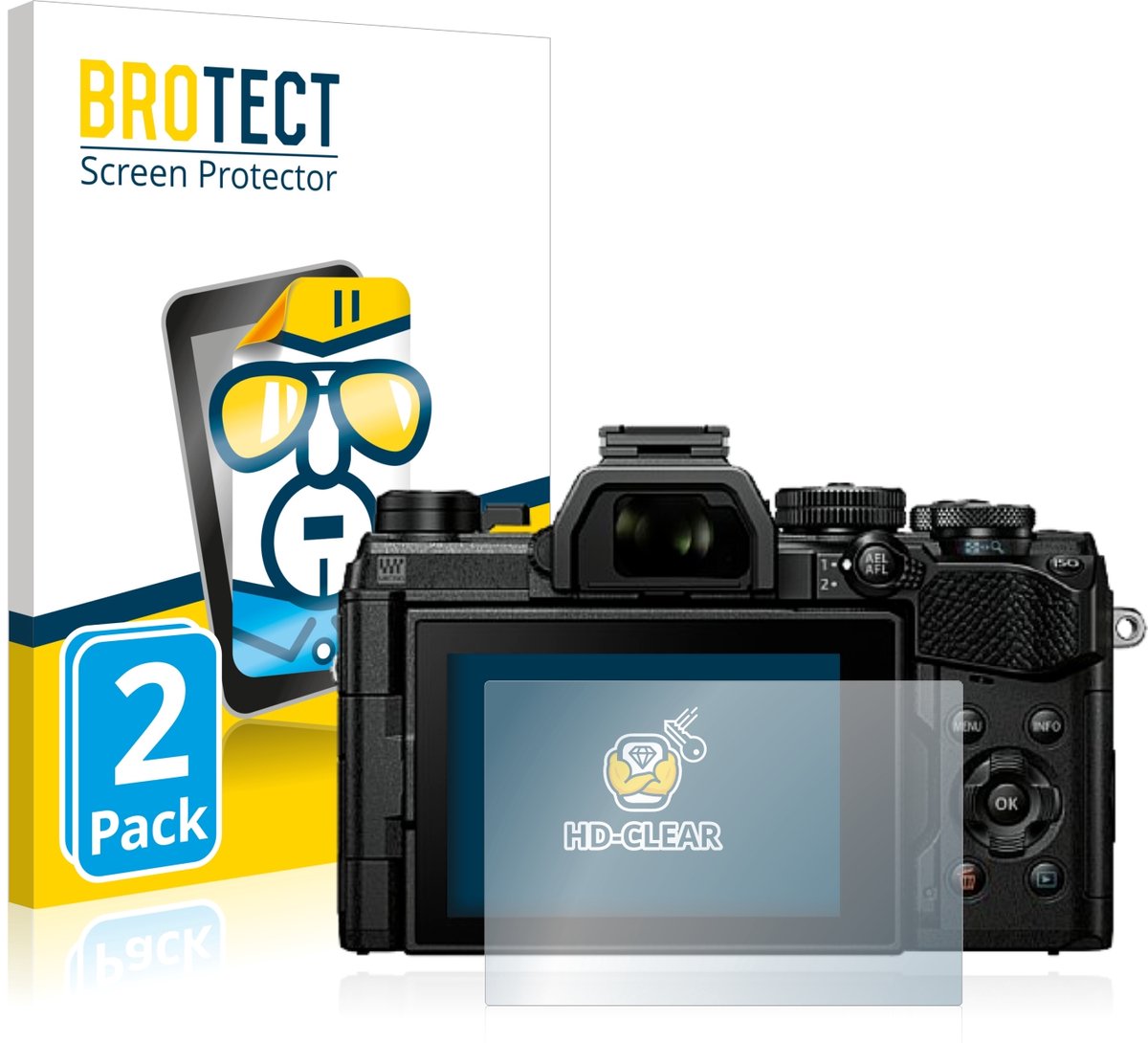BROTECT - Screenprotector voor Olympus OM System OM-5 - Folie Beschermfolie transparant 2 Stuks