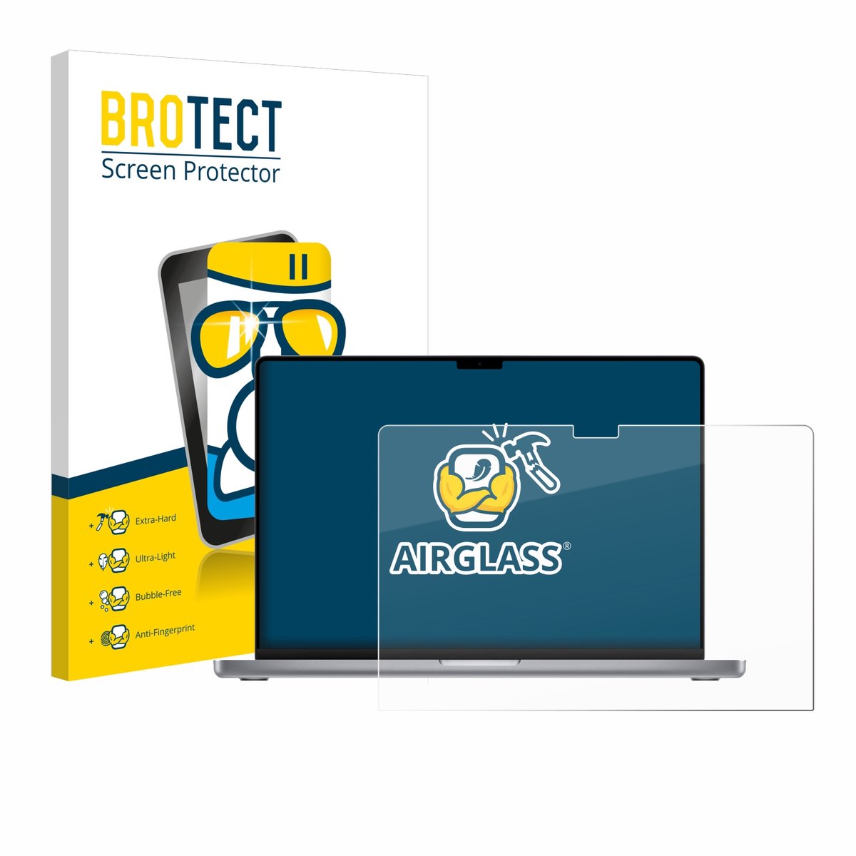 Screenprotector voor Apple MacBook Pro 16" 2023 Beschermglas transparant