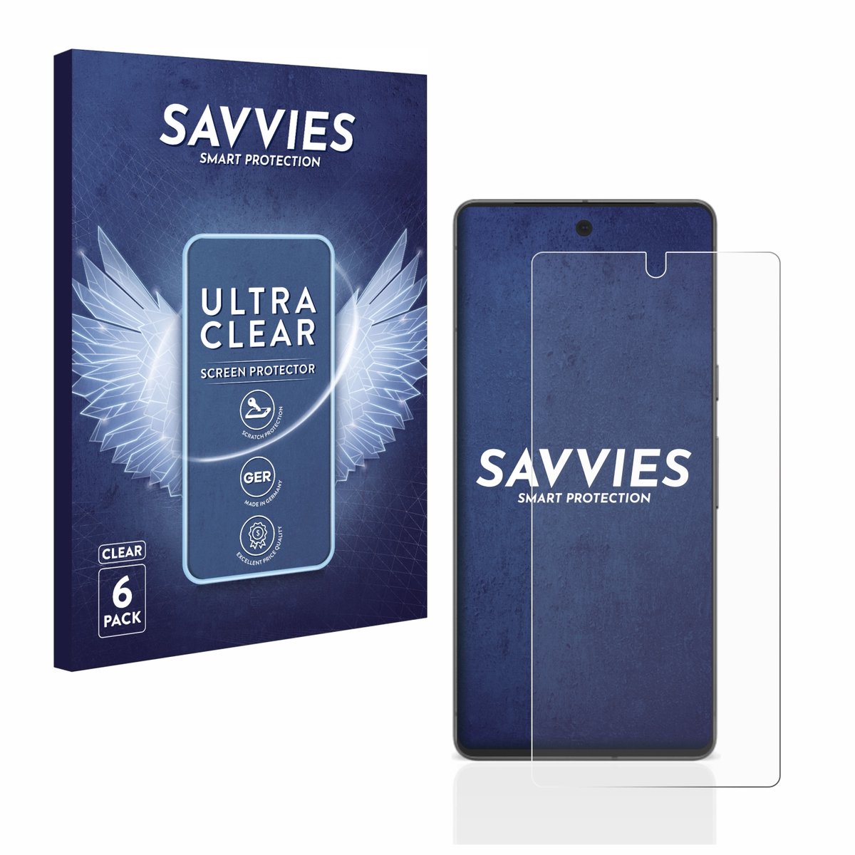 Savvies - Screenprotector voor Google Pixel 7 - Folie Beschermfolie transparant 6 Stuks