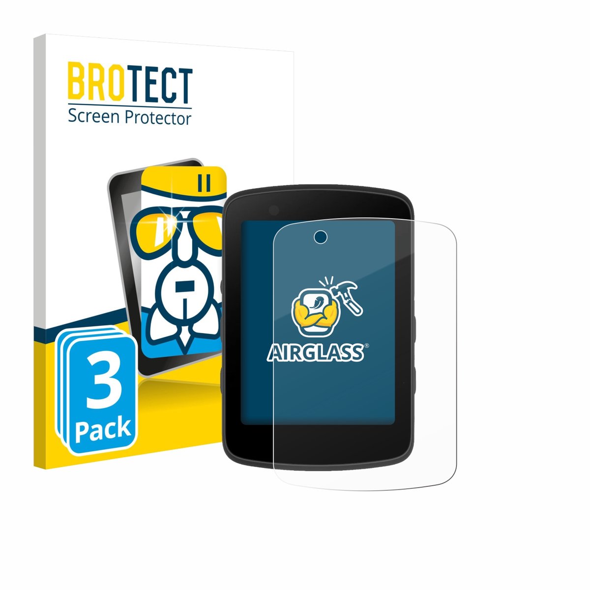 Screenprotector 3 Stuks voor Bryton Rider 650 Beschermglas transparant