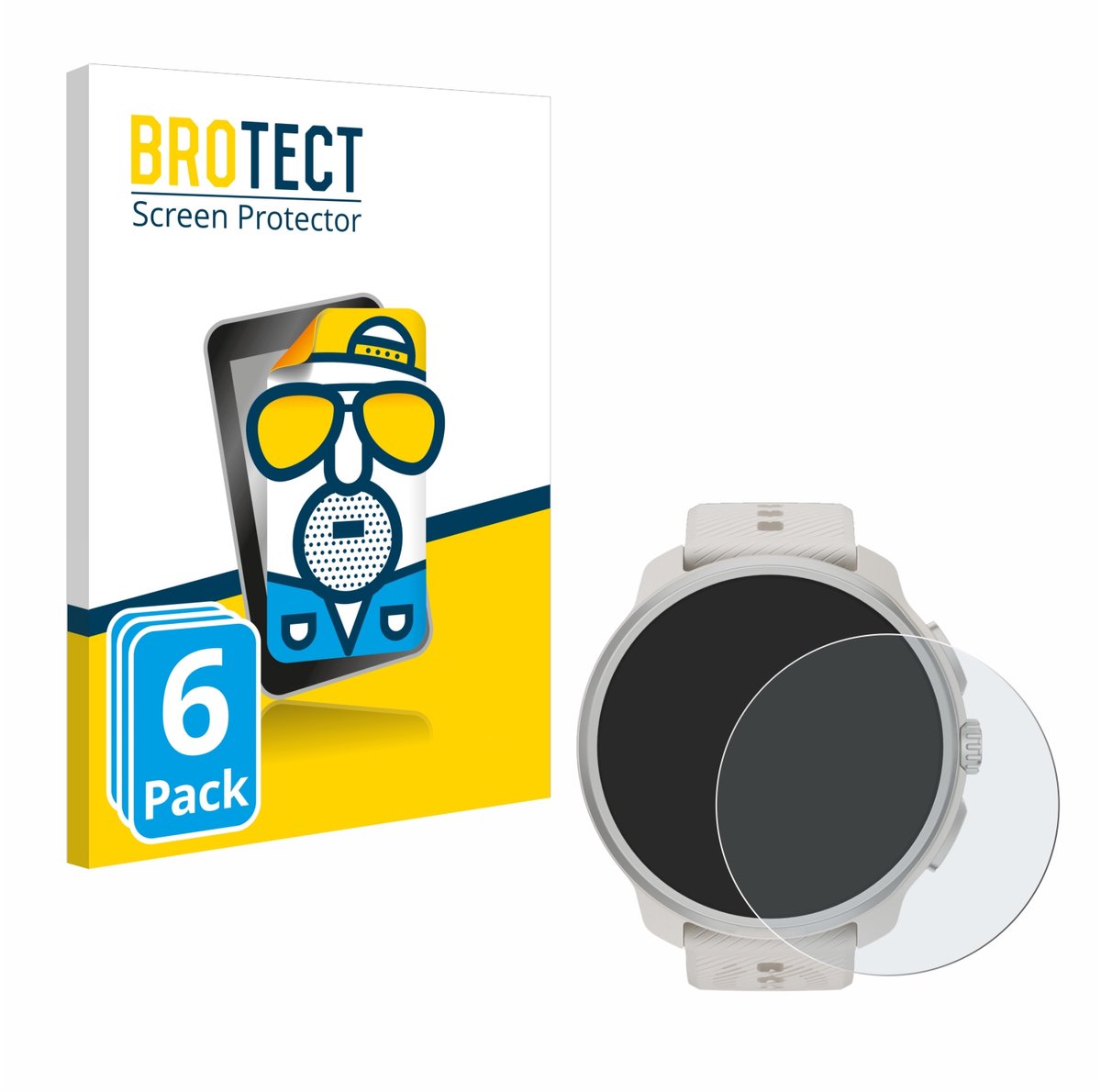 BROTECT - Screenprotector voor Suunto Race 2 - Folie Beschermfolie matte 6 Stuks