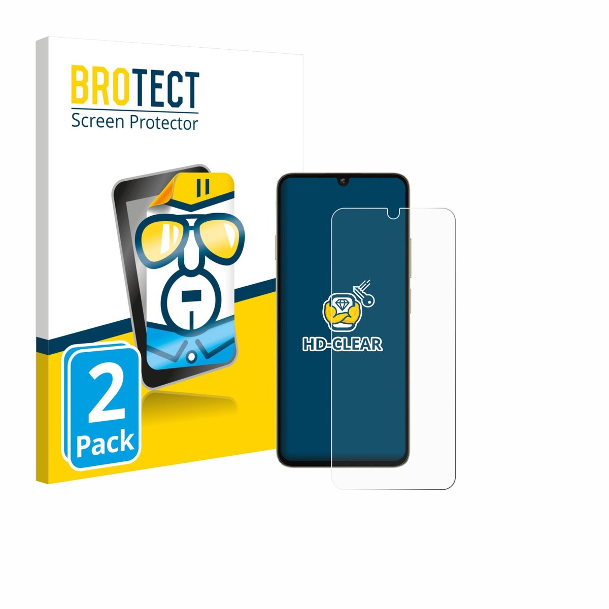 BROTECT - Screenprotector voor Oukitel C59 Pro - Folie Beschermfolie transparant 2 Stuks