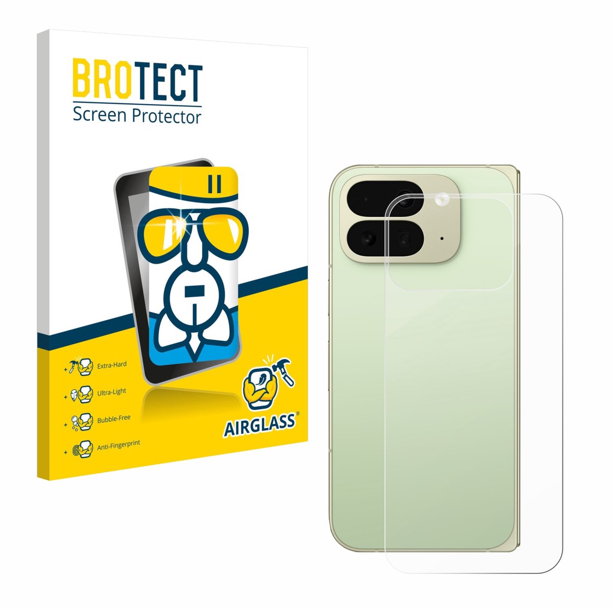 Screenprotector voor Google Pixel 10 Pro Fold (Achterkant) Beschermglas transparant