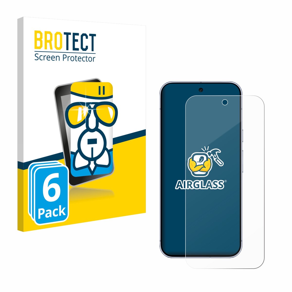 Screenprotector 6 Stuks voor Google Pixel 10 Pro XL Beschermglas transparant