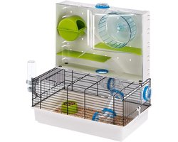 SCH® Hamsterkooi - Zwart/ Groen - 46cm x 30cm x 54cm