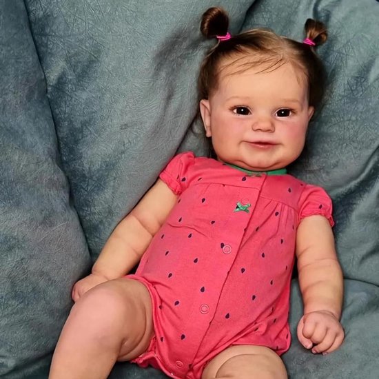 Reborn Baby Pop - Silicone met Haar - Levensechte Babypoppen