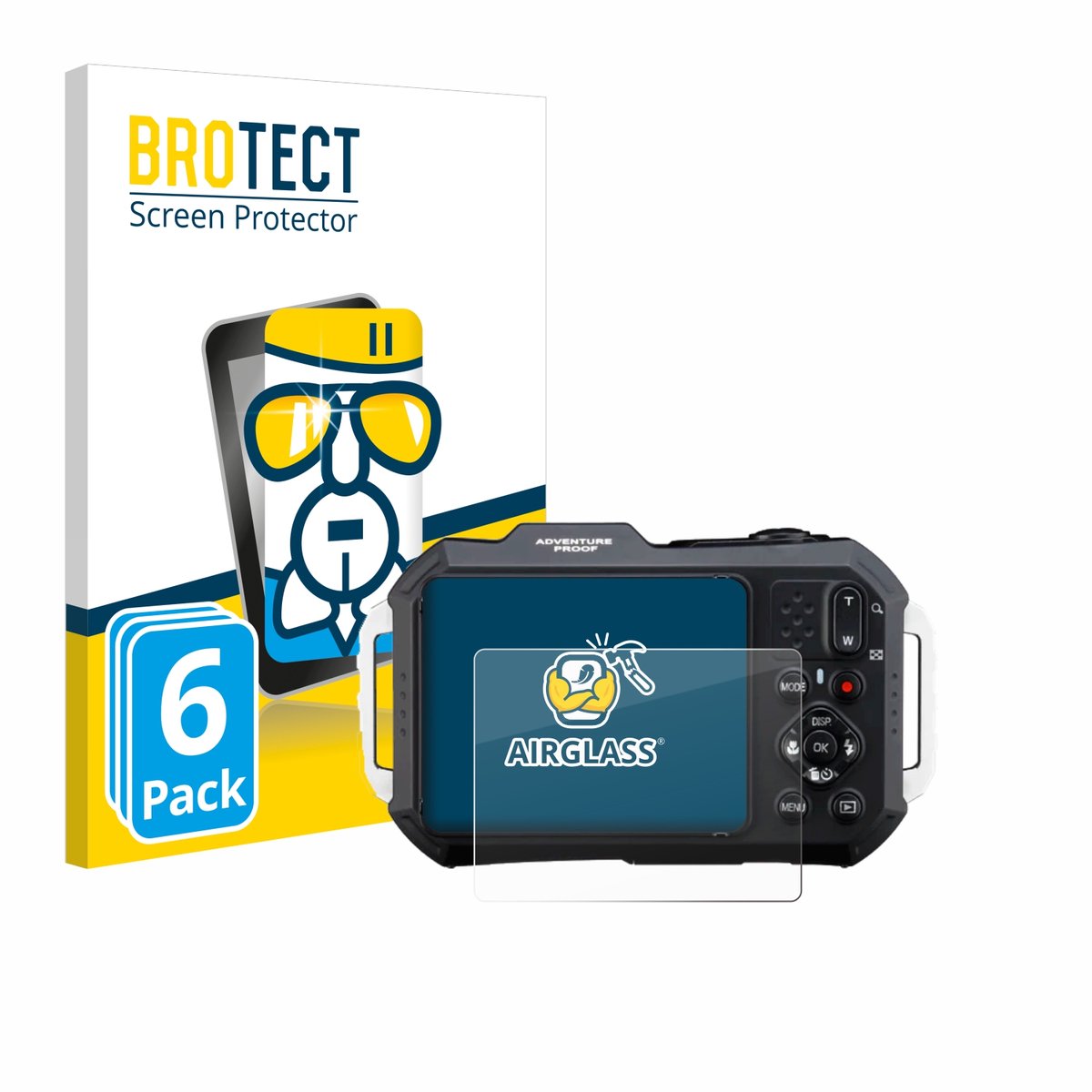 Screenprotector 6 Stuks voor Ricoh Pentax WG-1000 Beschermglas transparant