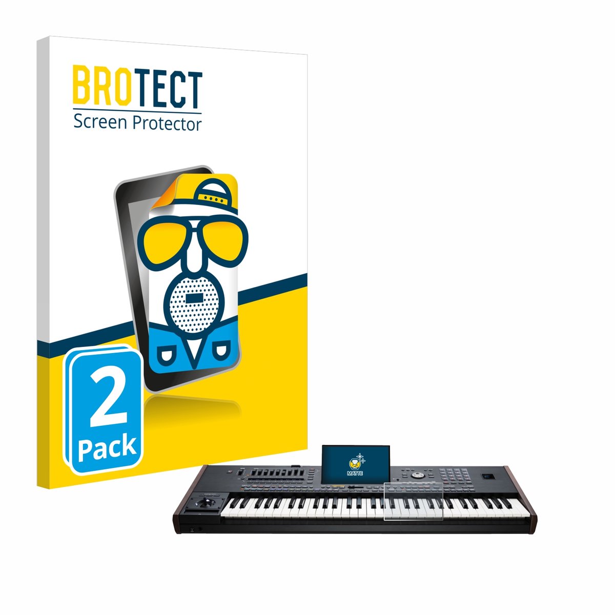 BROTECT - Screenprotector voor KORG Pa5X - Folie Beschermfolie matte 2 Stuks