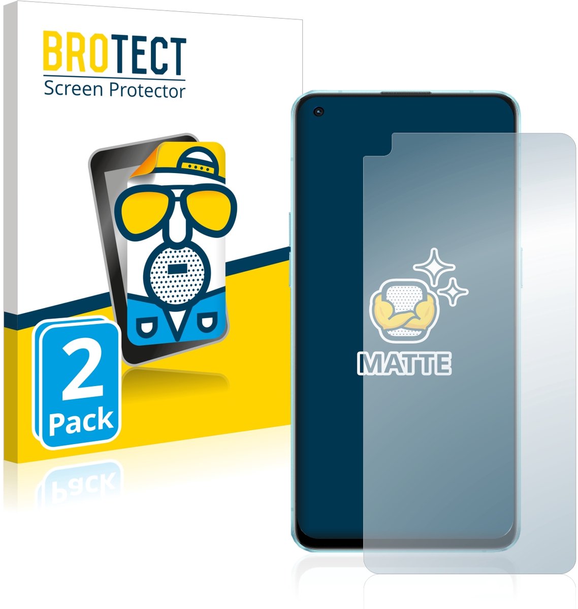BROTECT - Screenprotector voor Oppo Reno 6 5G - Folie Beschermfolie matte 2 Stuks