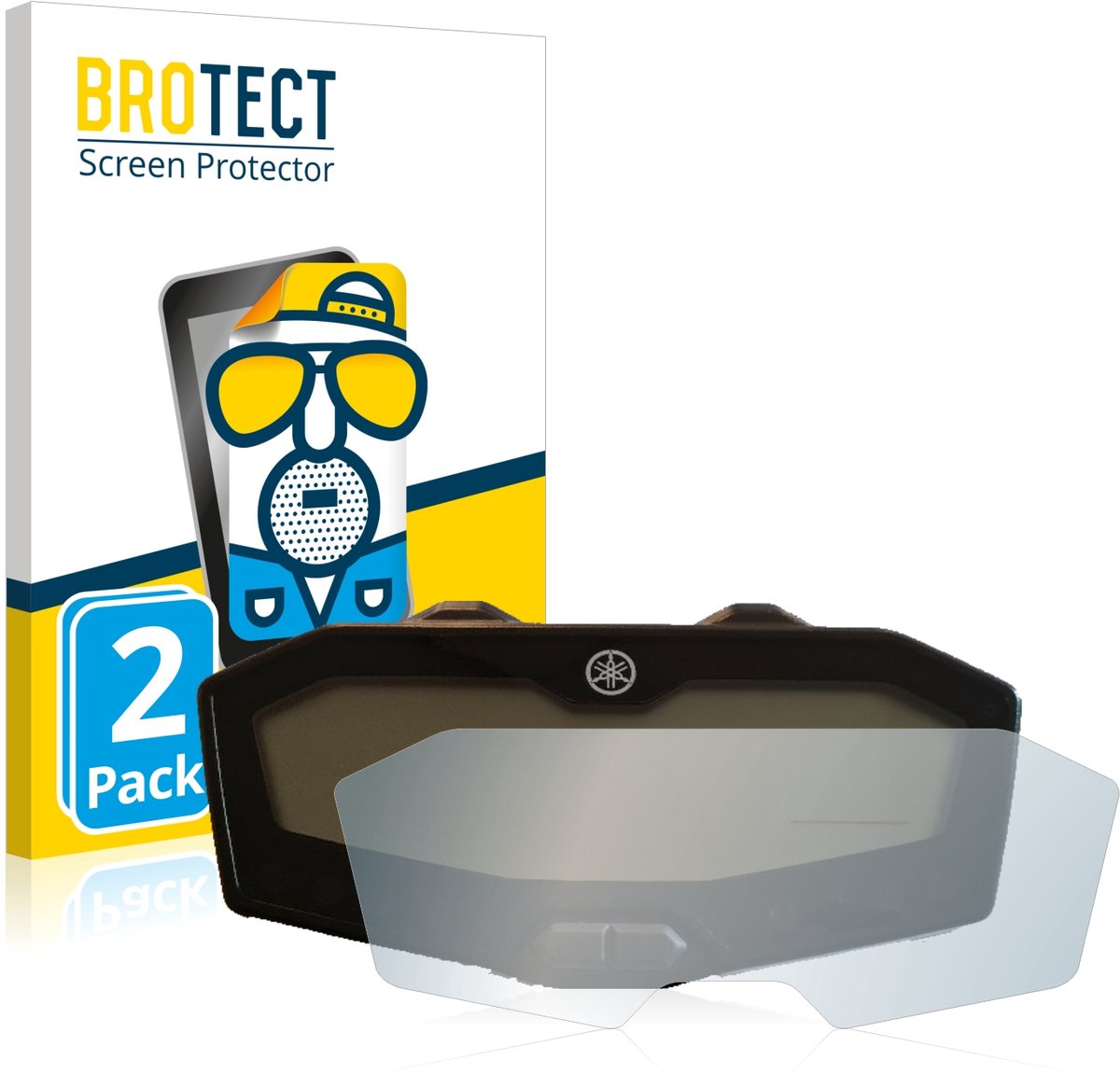 BROTECT - Screenprotector voor Yamaha MT-07 2018-2020 - Folie Beschermfolie matte 2 Stuks