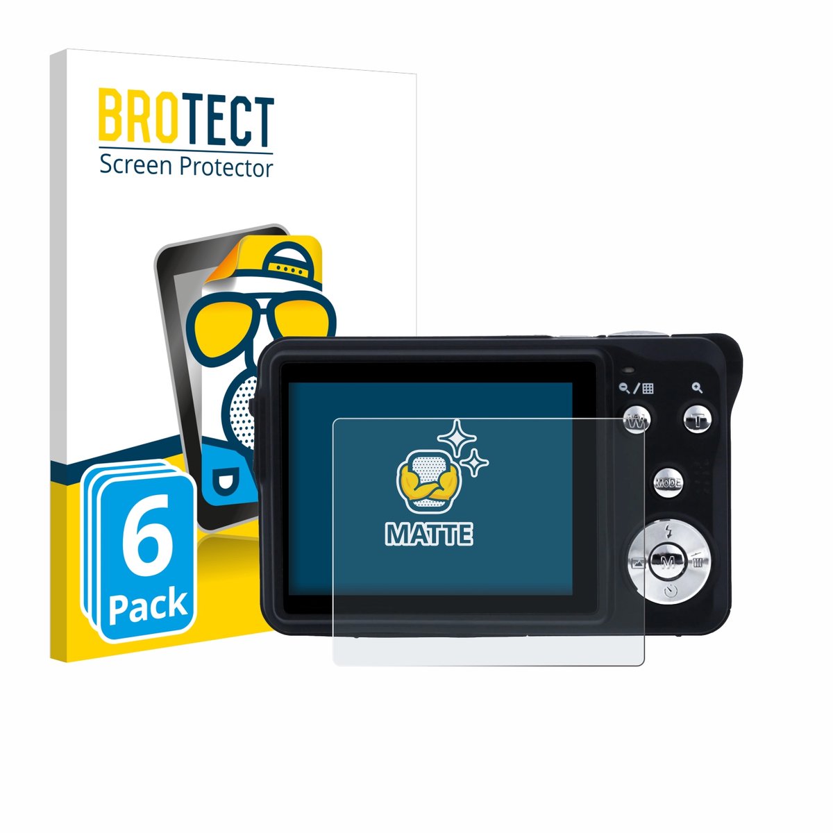 BROTECT - Screenprotector voor Rollei Compactline 880 - Folie Beschermfolie matte 6 Stuks