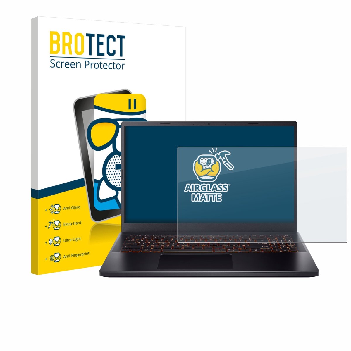 BROTECT - Screenprotector voor Acer Nitro V 15 - Folie Beschermfolie Beschermglas matte