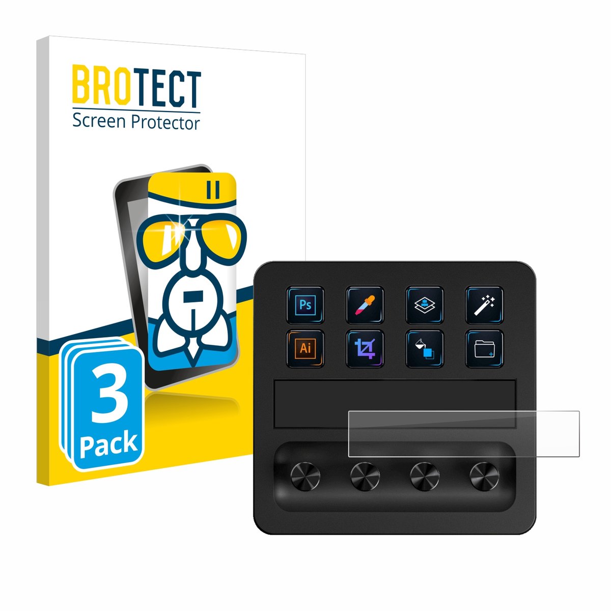 Screenprotector 3 Stuks voor Elgato Stream Deck + Beschermglas transparant