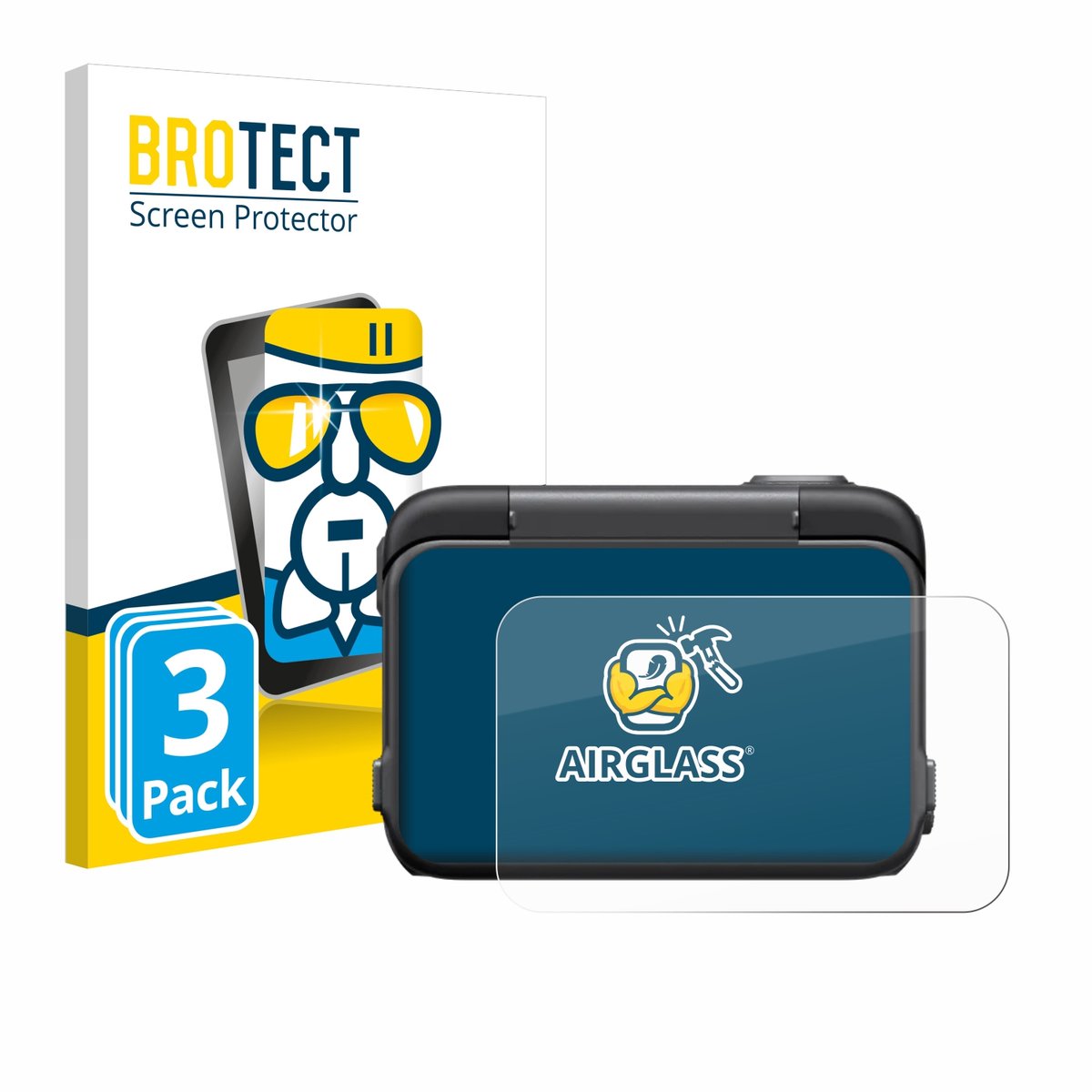 Screenprotector 3 Stuks voor Insta360 Ace Pro Beschermglas transparant