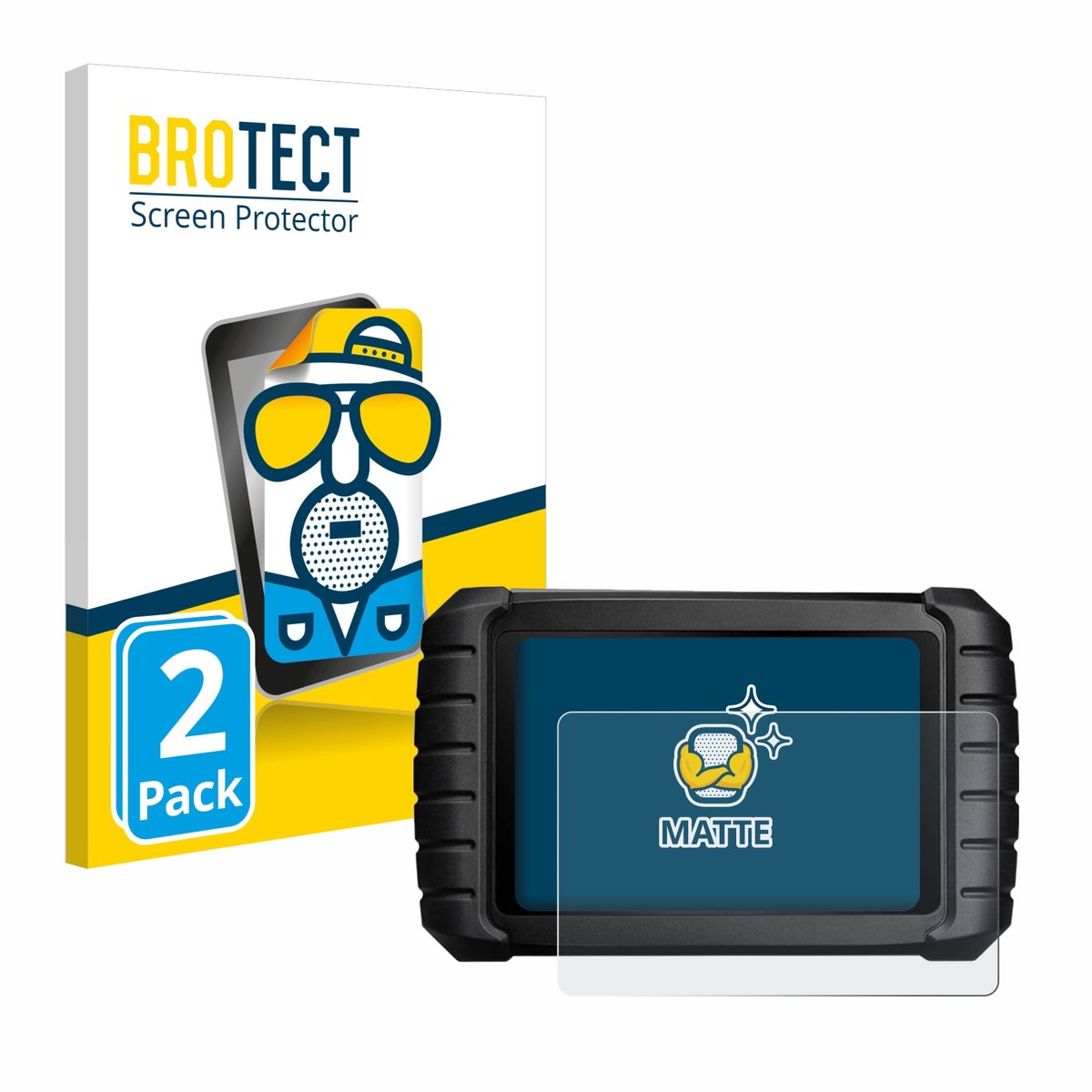 BROTECT - Screenprotector voor iCarsoft CR Max - Folie Beschermfolie matte 2 Stuks