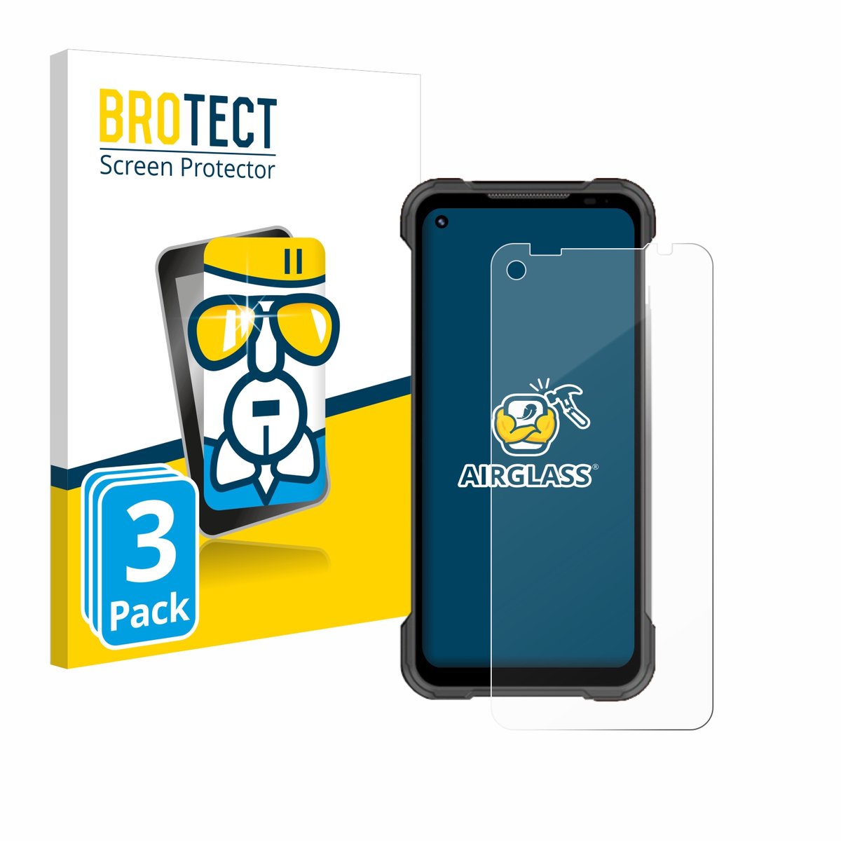 Screenprotector 3 Stuks voor Doogee S97 Pro Beschermglas transparant