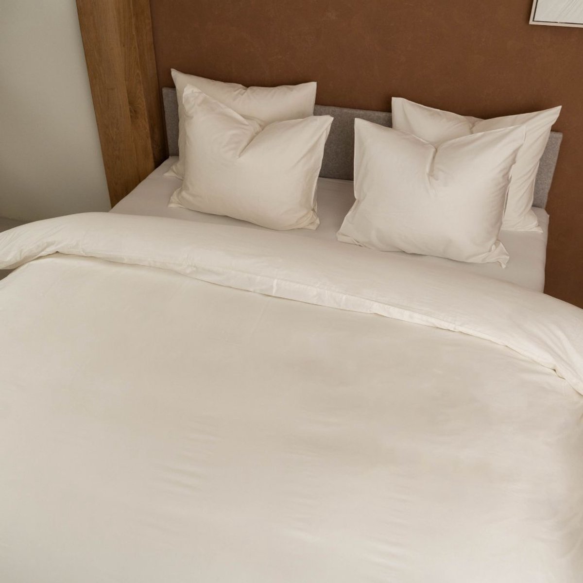 kayori Dona Dekbedovertrek Katoensatijn - 240x200-220 +2 slopen - Zacht & Shiny - Lits-jumeaux - Offwhite