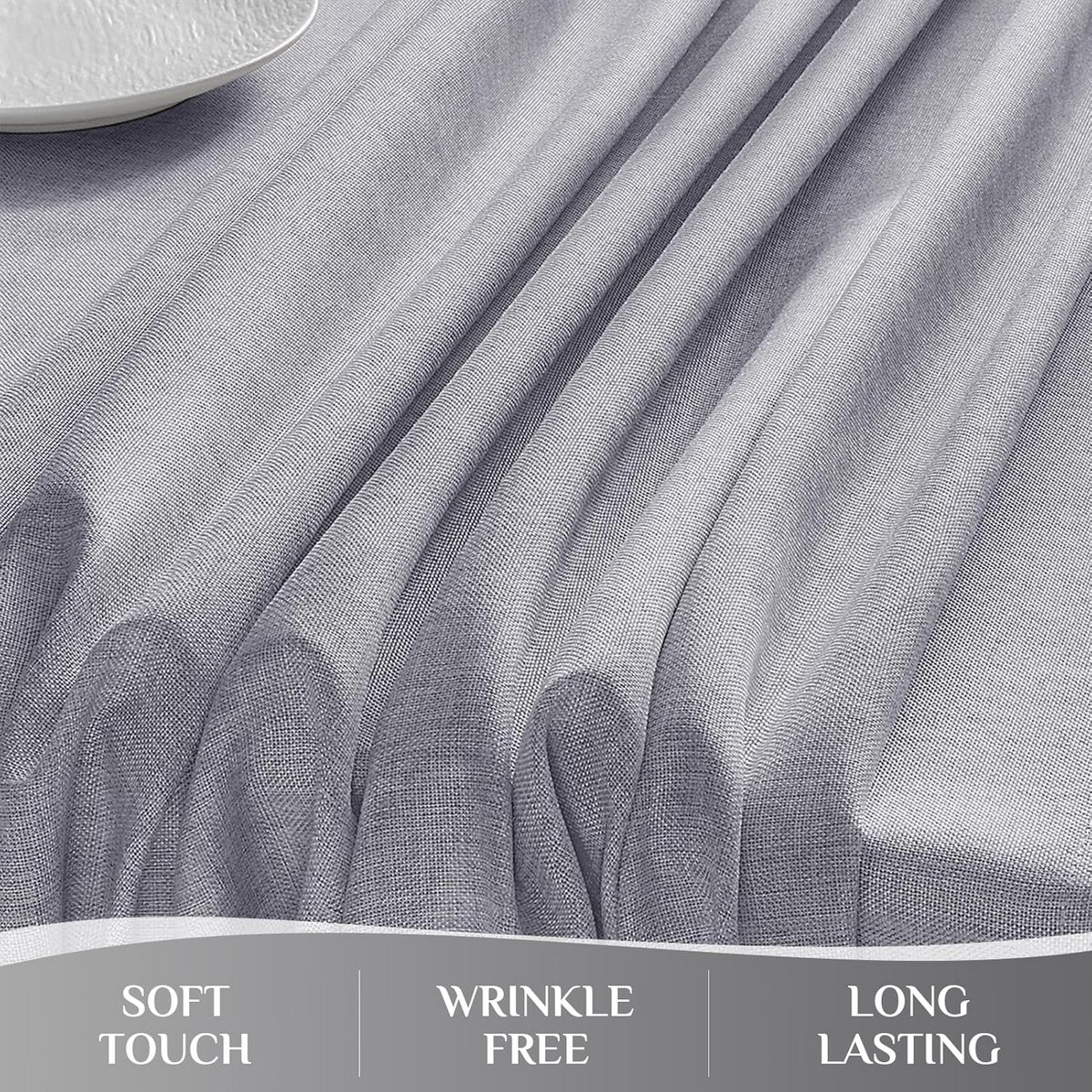 Waterdicht Tafelkleed Rechthoekig Linnenlook 152x305cm - Krimpvrij en Vlekbestendig