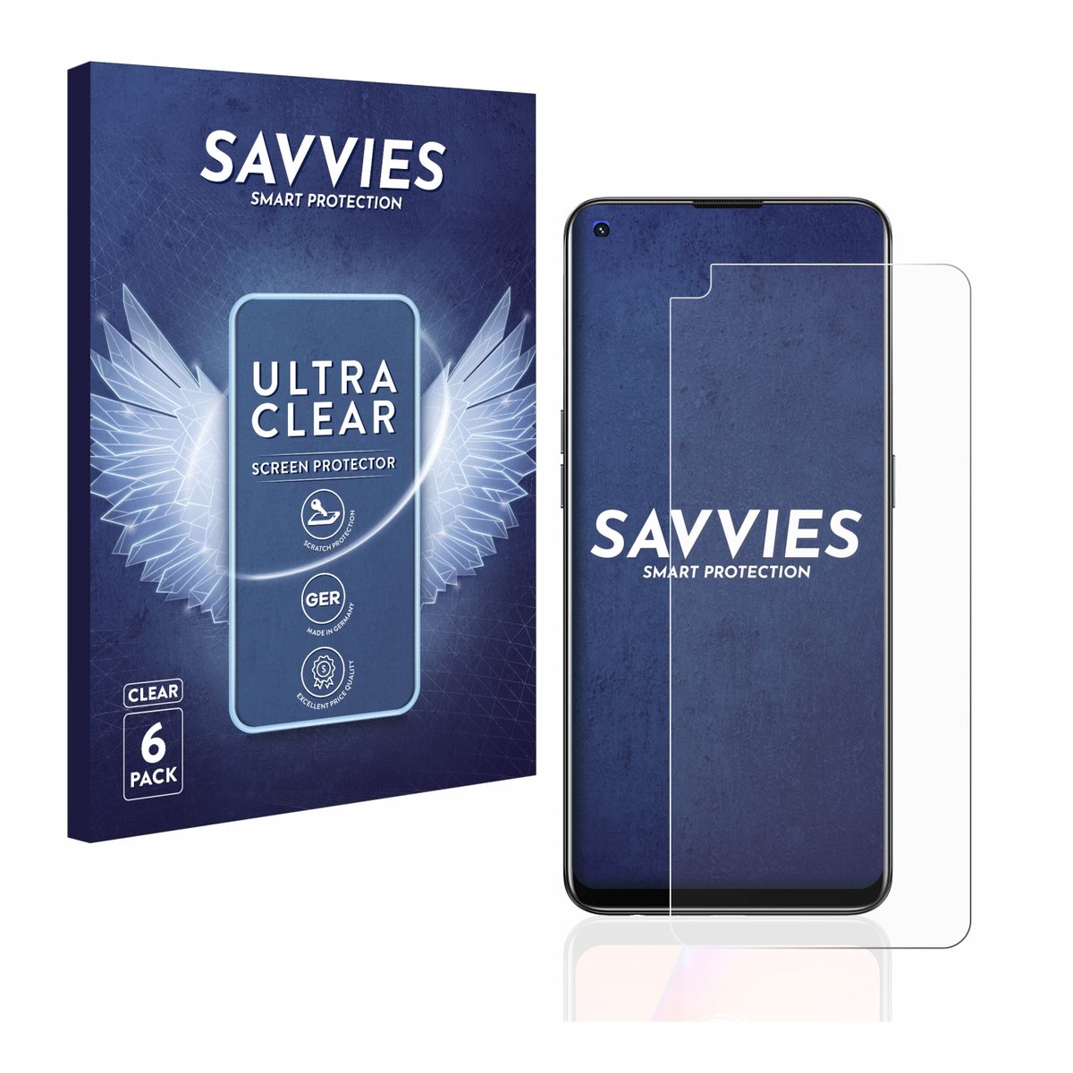 Savvies - Screenprotector voor Oppo A94 5G - Folie Beschermfolie transparant 6 Stuks