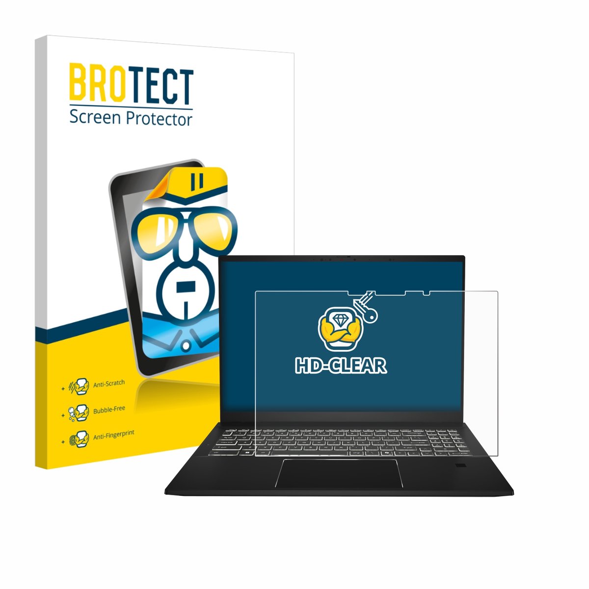 BROTECT - Screenprotector voor MSI Summit A16 AI+ - Folie Beschermfolie transparant