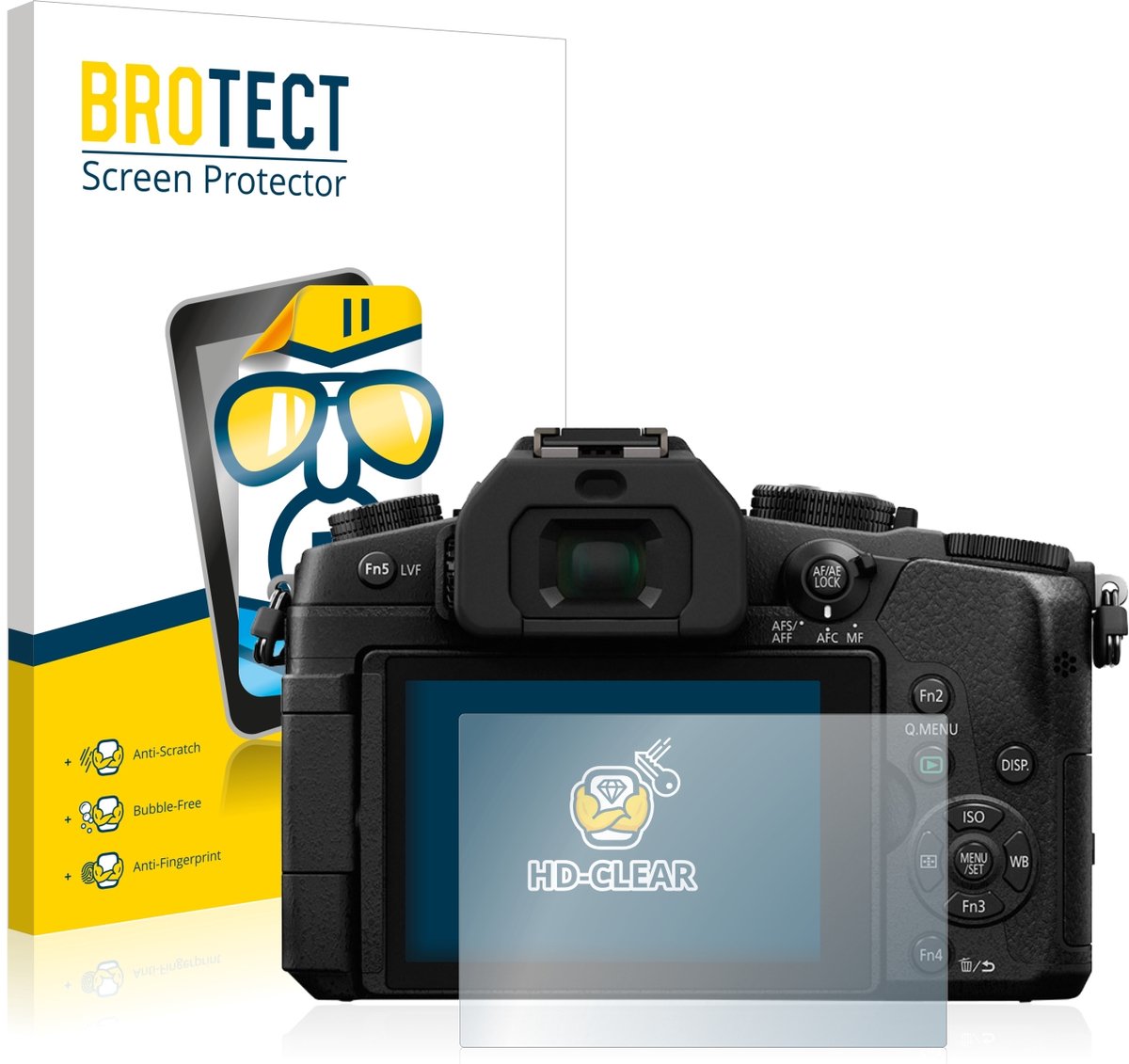 BROTECT - Screenprotector voor Panasonic Lumix DMC-G81 - Folie Beschermfolie transparant 2 Stuks
