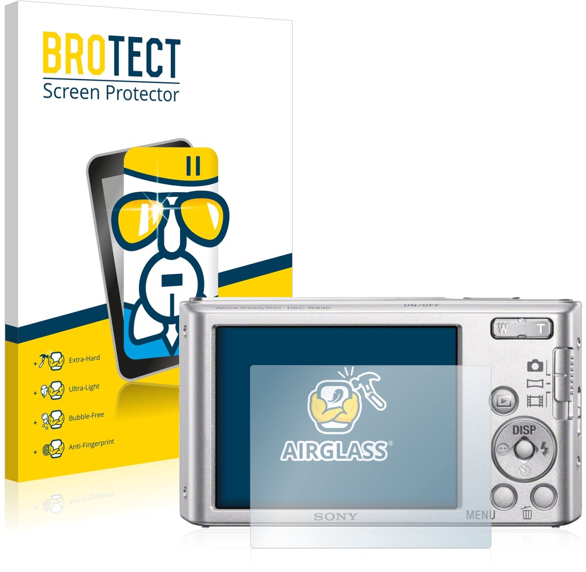 Screenprotector voor Sony Cyber-Shot DSC-W830 Beschermglas transparant