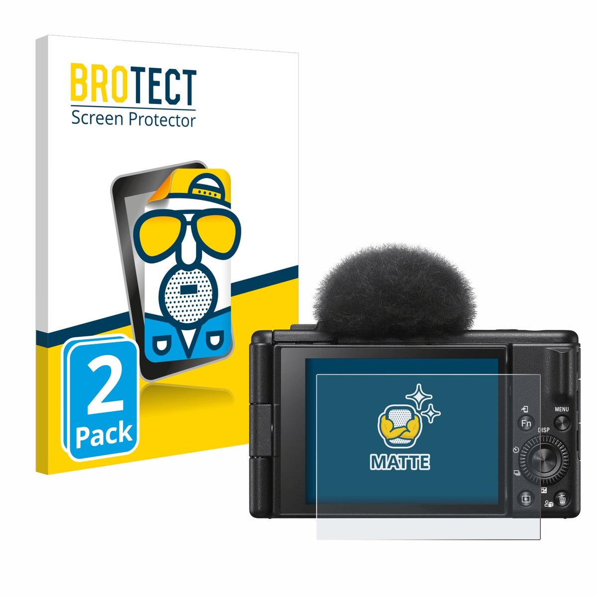 BROTECT - Screenprotector voor Sony ZV-1F - Folie Beschermfolie matte 2 Stuks