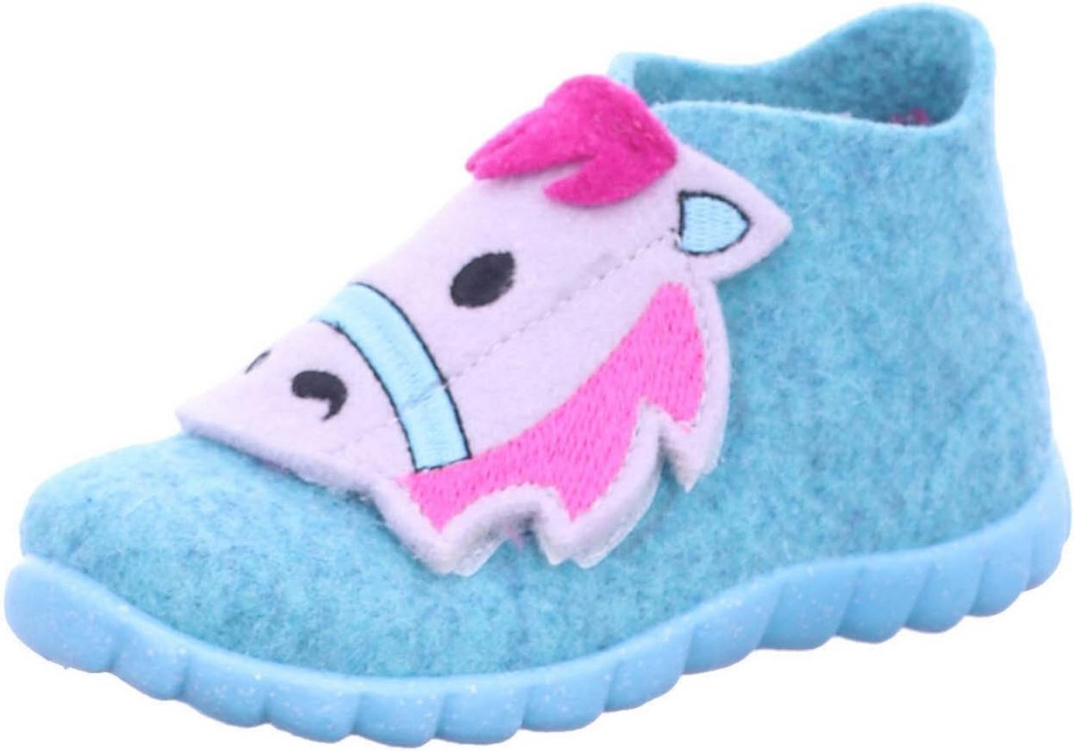 Baby Meisjes Pantoffels met Klittenband en Vilt Voering - Maat 24 EU