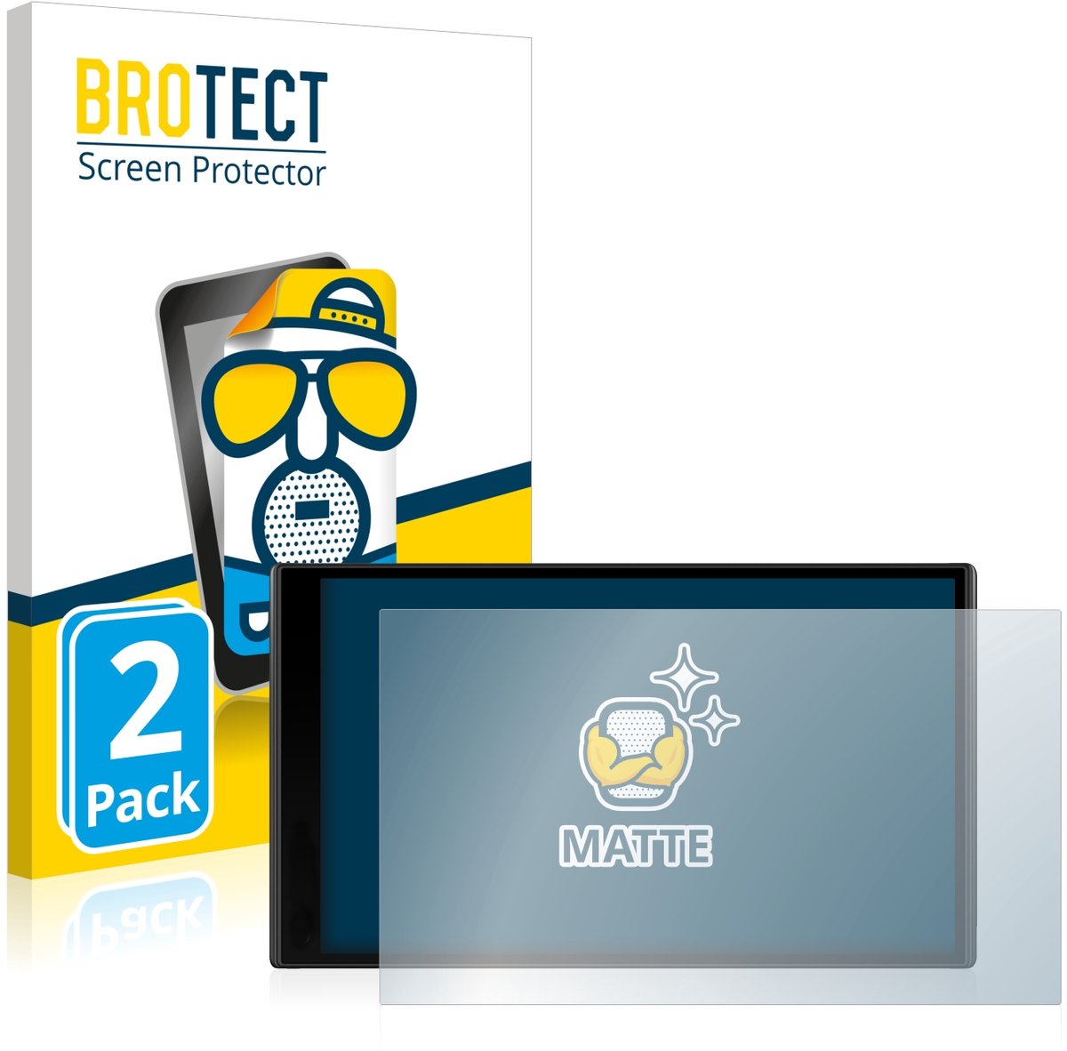 BROTECT - Screenprotector voor Garmin DriveSmart 65 / 61 - Folie Beschermfolie matte 2 Stuks