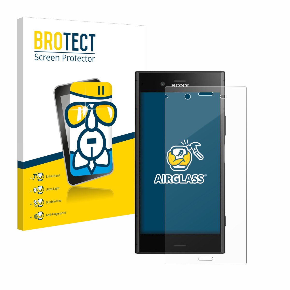 Screenprotector voor Sony Xperia XZ1 Beschermglas transparant
