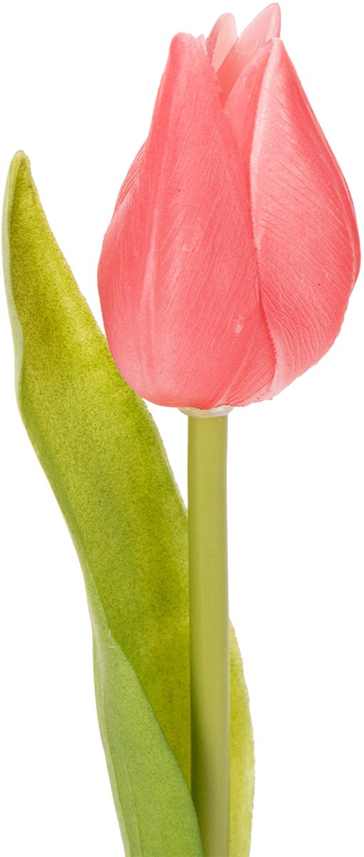Viana Hoogwaardige tulpbloem, levensechte replica voor tafelvazen, 21 cm, 6 roze